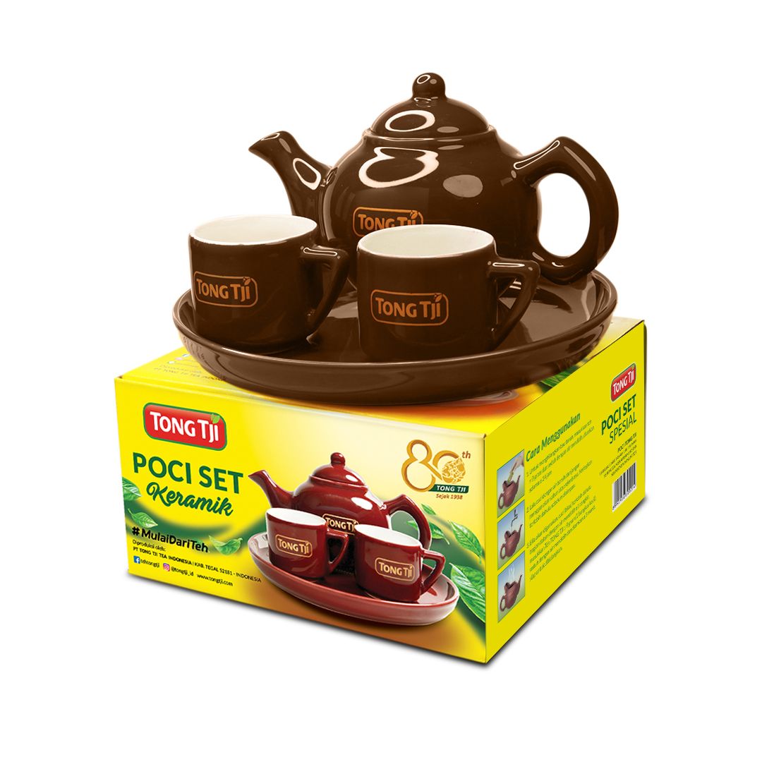 Poci Set Keramik (Coklat)